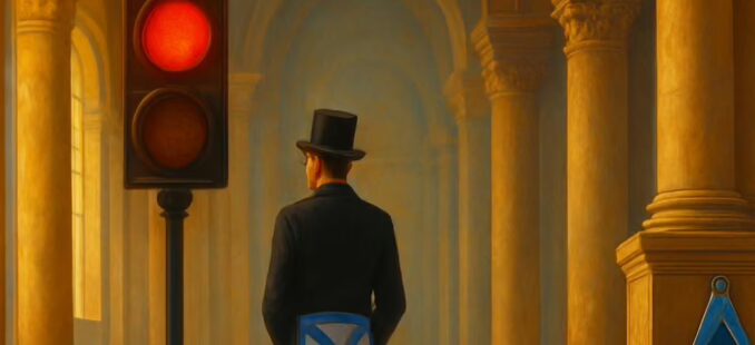Vrijmetselarij - Het rode stoplicht als spirituele leermeester