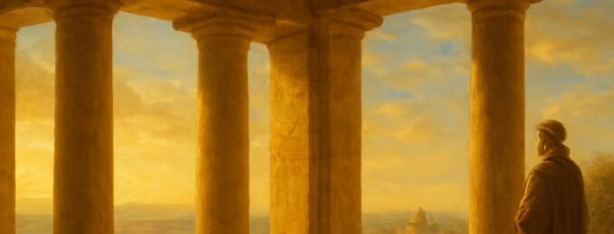 Ancient temple ruins symbolizing the Masonic journey of inner rebuilding